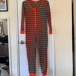 Christmas onesie worn one time